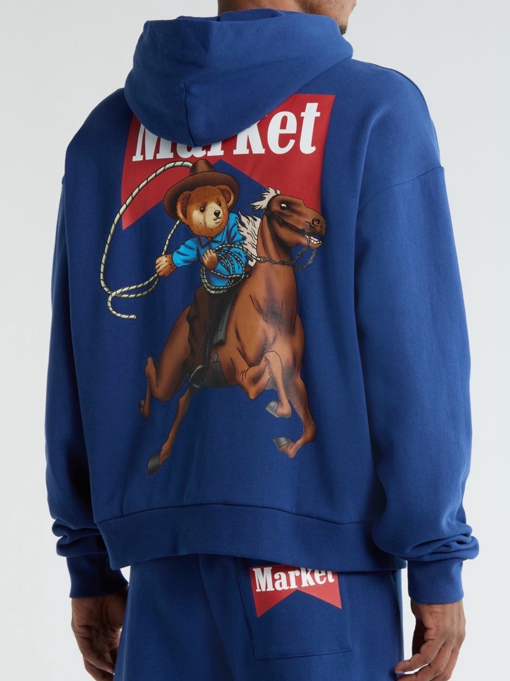 MARKET Cowboy Bear Oversize Cotton
Fleece Hoodie
